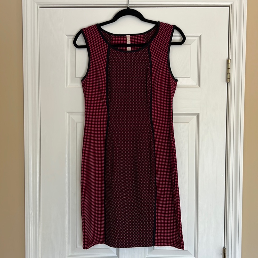 Bailey 44 Pink and Black Polka Dot Dress.